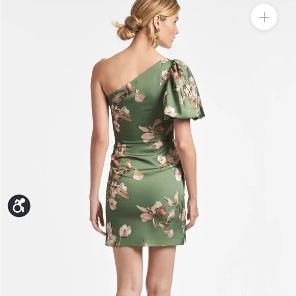 SACHIN & BABI womens Amelia Dress Olive Venetia Petals Sz 8 NWT - Picture 6 of 7